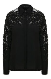 Шелковая блузка с отделкой пайетками Elie Saab