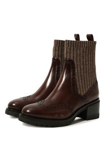 Кожаные ботинки Santoni