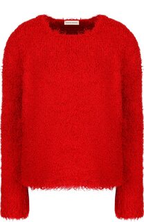 Шелковый пуловер свободного кроя с круглым вырезом Mansur Gavriel