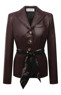 Кожаный жакет Lanvin