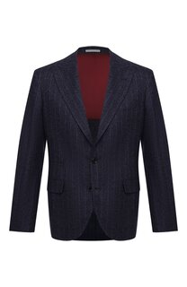 Пиджак из шерсти и шелка Brunello Cucinelli