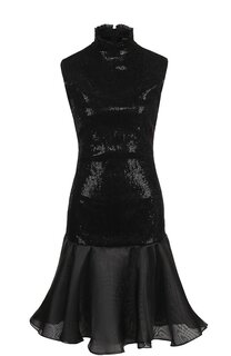 Приталенное мини-платье с воротником-стойкой Giorgio Armani
