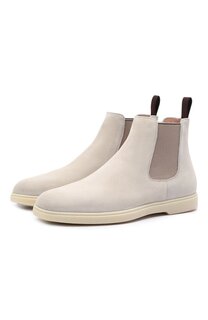 Замшевые ботинки Santoni