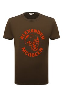 Хлопковая футболка Alexander McQueen