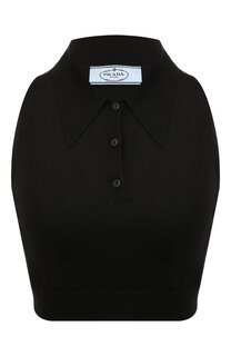 Топ из кашемира и шелка Prada