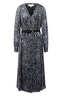 Платье из смеси шелка и вискозы MICHAEL Michael Kors