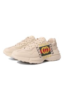 Кожаные кроссовки Rhyton Gucci