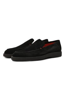Замшевые лоферы Santoni