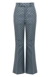Брюки из шерсти и шелка Gucci