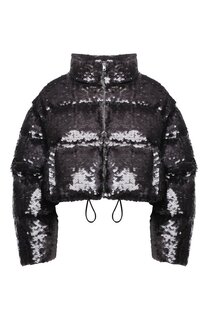 Пуховик с отделкой пайетками Prada