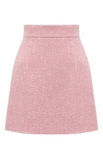 Юбка из шерсти и хлопка Miu Miu