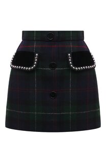 Шерстяная юбка Miu Miu