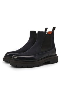 Замшевые челси Santoni