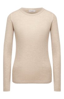 Пуловер из смеси кашемира и шелка Brunello Cucinelli