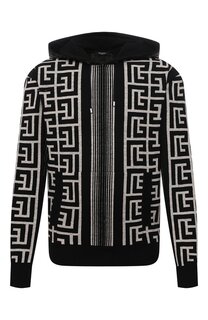 Худи из шерсти и льна Balmain