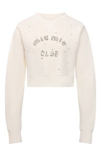 Хлопковый свитшот Miu Miu