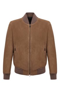 Замшевый бомбер Brioni