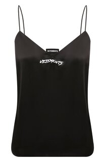 Топ из вискозы и шелка VETEMENTS