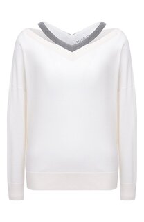 Пуловер из кашемира и шелка Brunello Cucinelli