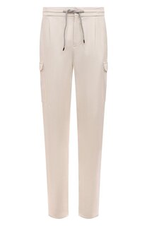 Брюки из хлопка и льна Brunello Cucinelli
