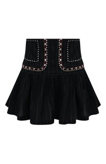 Льняная мини-юбка с контрастной отделкой Isabel Marant Etoile