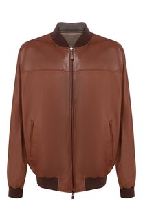 Кожаный бомбер Brioni