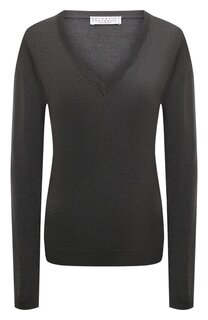 Пуловер из кашемира и шелка Brunello Cucinelli