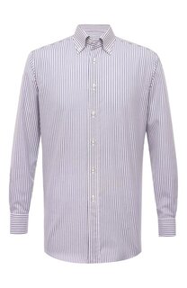 Сорочка из хлопка и льна Brioni