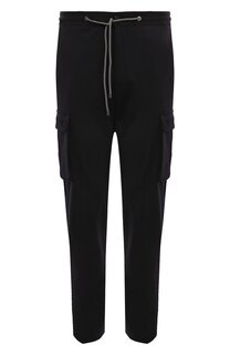 Брюки-карго из шерсти и хлопка Corneliani
