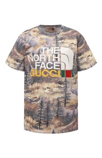 Хлопковая футболка The North Face x Gucci Gucci