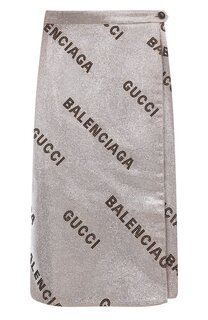 Юбка с отделкой стразами Gucci x Balenciaga Gucci