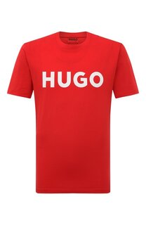 Хлопковая футболка HUGO