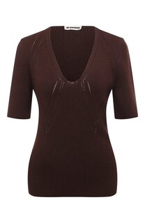 Пуловер из вискозы и хлопка Jil Sander