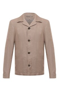 Куртка-рубашка изо льна и шерсти Canali