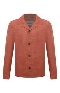 Куртка-рубашка изо льна и шерсти Canali