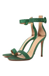 Текстильные босоножки Portofino 105 Gianvito Rossi