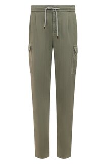 Брюки из хлопка и льна Brunello Cucinelli