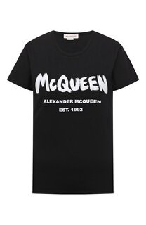 Хлопковая футболка Alexander McQueen