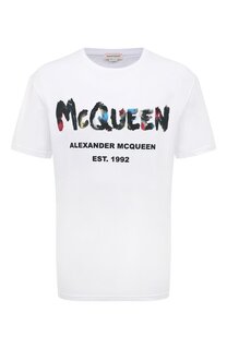 Хлопковая футболка Alexander McQueen