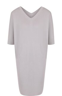Однотонное мини-платье из смеси кашемира и шелка Loro Piana