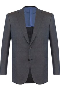 Однобортный пиджак из смеси шерсти и льна с шелком Brioni