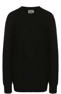 Однотонный кашемировый пуловер с круглым вырезом Hillier Bartley