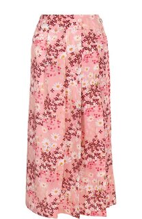 Шелковая юбка-миди с цветочным принтом Mother Of Pearl