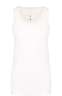 Однотонный шелковый топ с круглым вырезом Isabel Benenato