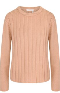 Однотонный кашемировый пуловер с круглым вырезом Chloé Chloe