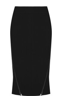 Шерстяная юбка-карандаш с металлическими молниями Tom Ford