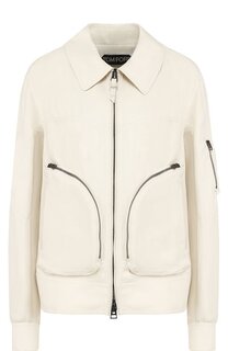 Куртка с отложным воротником из смеси вискозы и льна Tom Ford