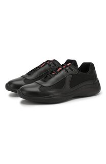 Комбинированные кроссовки Prada Linea Rossa Prada