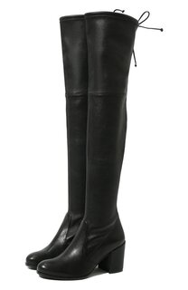 Кожаные ботфорты на устойчивом каблуке Stuart Weitzman