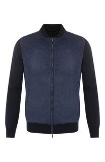 Кашемировый кардиган с кожаной отделкой Loro Piana